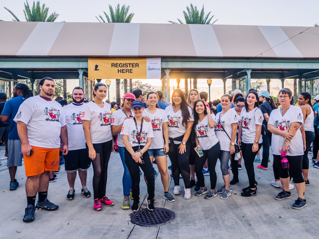 Petland Florida team poses together before joining the fight against childhood cancer at the St. Jude Walk.